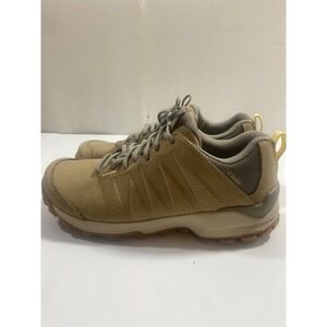 Oboz ACT Women's Hiking Trail Shoes Low Top Lace Up Tan Yellow Accent Size 8.5